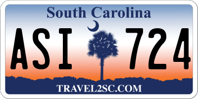 SC license plate ASI724