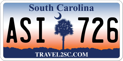 SC license plate ASI726
