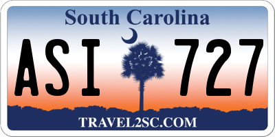 SC license plate ASI727