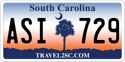 SC license plate ASI729