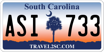 SC license plate ASI733