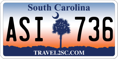 SC license plate ASI736