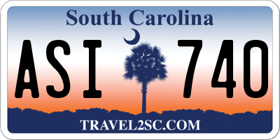 SC license plate ASI740