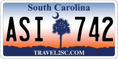 SC license plate ASI742