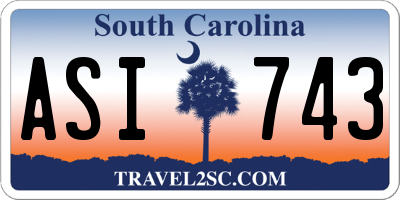SC license plate ASI743
