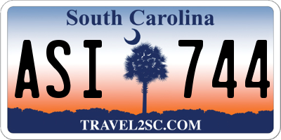 SC license plate ASI744