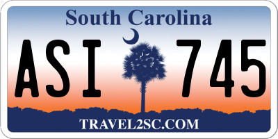 SC license plate ASI745