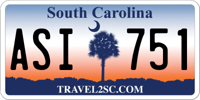 SC license plate ASI751