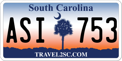 SC license plate ASI753