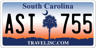 SC license plate ASI755
