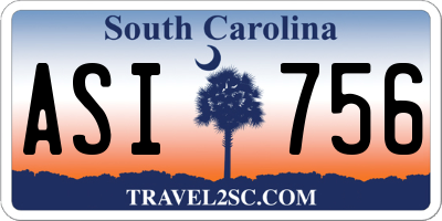 SC license plate ASI756