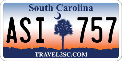 SC license plate ASI757