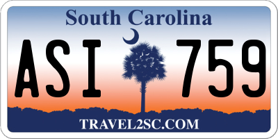 SC license plate ASI759