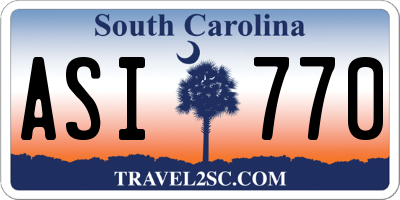 SC license plate ASI770