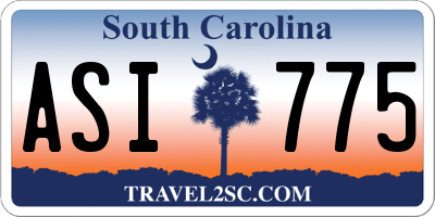 SC license plate ASI775