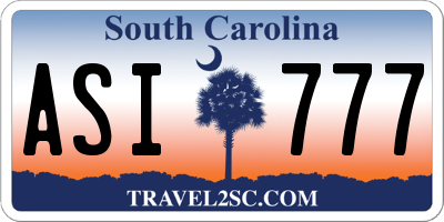 SC license plate ASI777