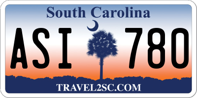 SC license plate ASI780