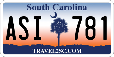 SC license plate ASI781