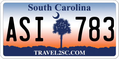 SC license plate ASI783