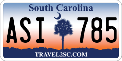 SC license plate ASI785