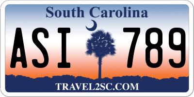 SC license plate ASI789