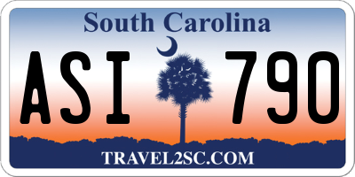 SC license plate ASI790