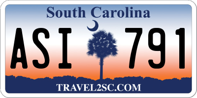 SC license plate ASI791