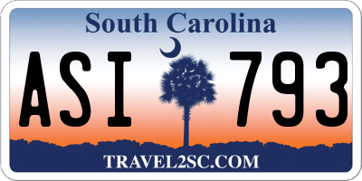 SC license plate ASI793