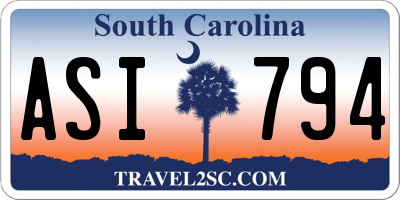 SC license plate ASI794