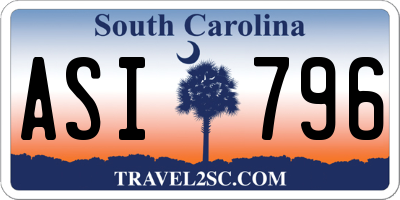 SC license plate ASI796