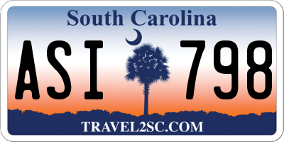 SC license plate ASI798