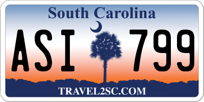 SC license plate ASI799