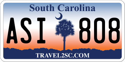 SC license plate ASI808
