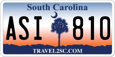 SC license plate ASI810