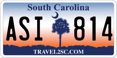 SC license plate ASI814
