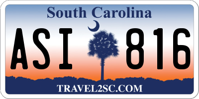 SC license plate ASI816