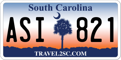 SC license plate ASI821