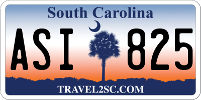 SC license plate ASI825