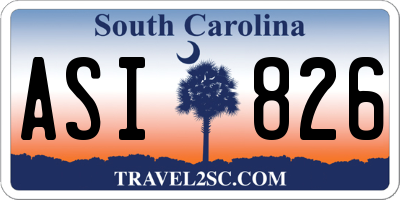 SC license plate ASI826