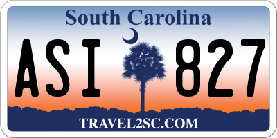 SC license plate ASI827