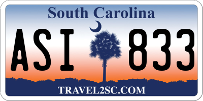 SC license plate ASI833