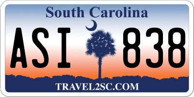 SC license plate ASI838
