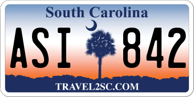 SC license plate ASI842