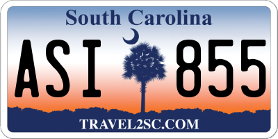 SC license plate ASI855