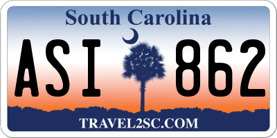 SC license plate ASI862