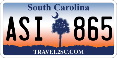 SC license plate ASI865