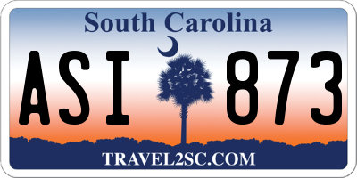 SC license plate ASI873