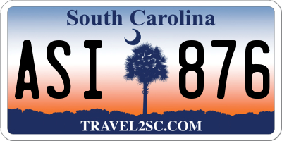 SC license plate ASI876