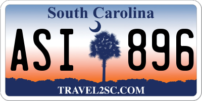 SC license plate ASI896