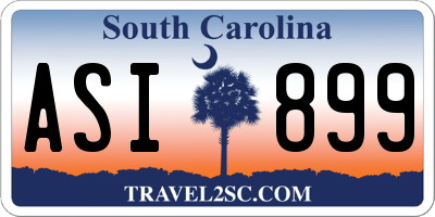 SC license plate ASI899